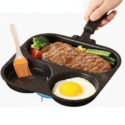 3-in-1 Breakfast Non Stick Cast Iron Pan