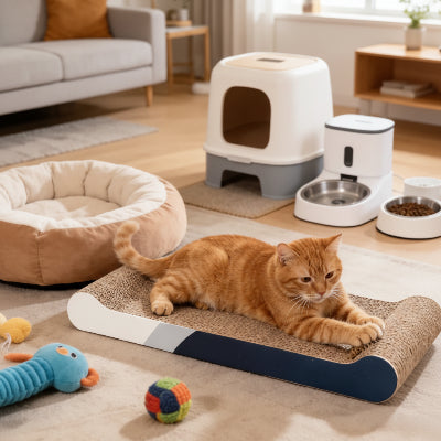 Rainbow Bone-Shaped Cat Scratching Board