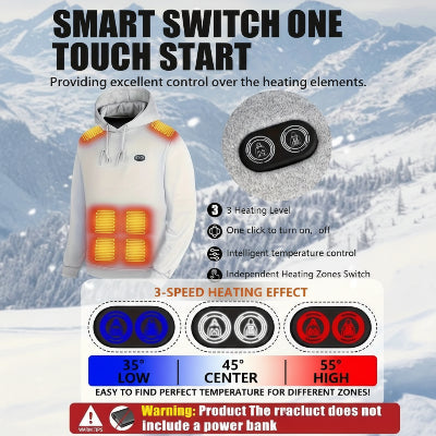 Heated Jacket With Hoody for Men & Woman